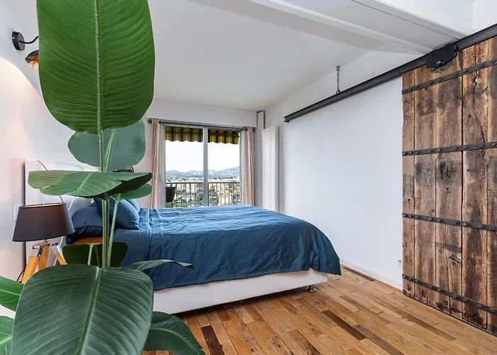 Loft Style 1 Bdr - Panoramic View Swimming Pool & Garage 公寓 昂蒂布