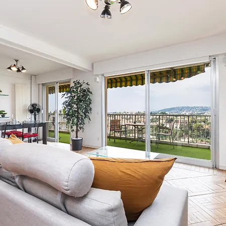 Daire Loft Style 1 Bdr - Panoramic View Swimming Pool & Garage Antibes