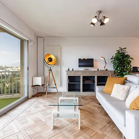 Daire Loft Style 1 Bdr - Panoramic View Swimming Pool & Garage Antibes