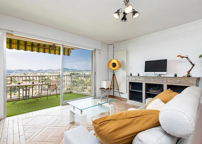 Loft Style 1 Bdr - Panoramic View Swimming Pool & Garage Appartement Antibes